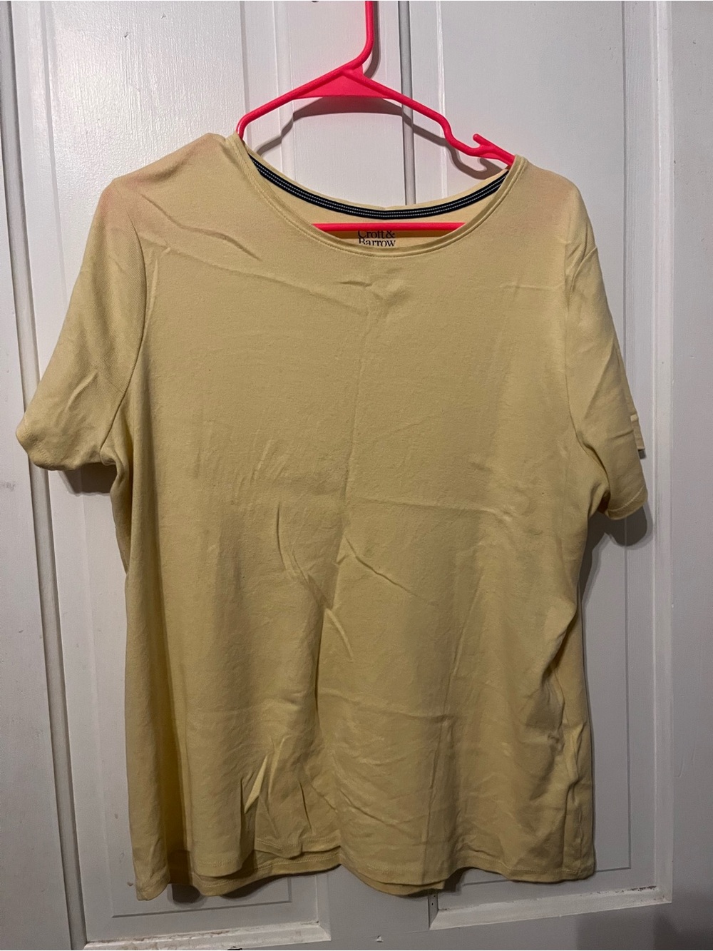 Croft & Barrow Short Sleeve Crewneck Top - Light Yellow